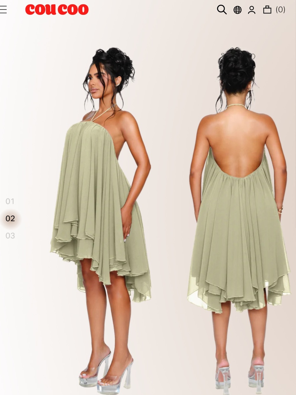 COUCOO Thar dress- Oat SMALL
